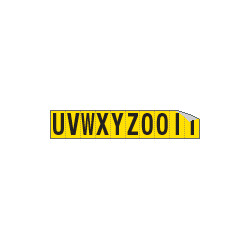 Foglio n. 10 etichette adesive G/N lett. da U a Z