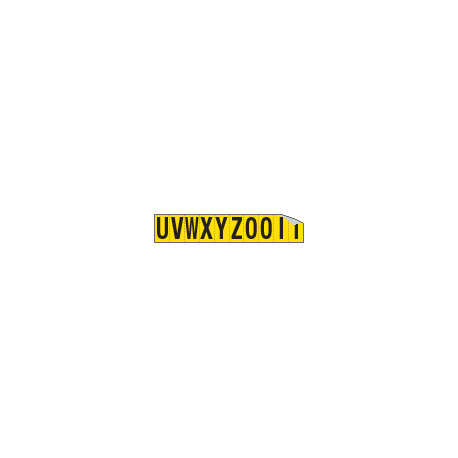 Foglio n. 10 etichette adesive G/N lett. da U a Z
