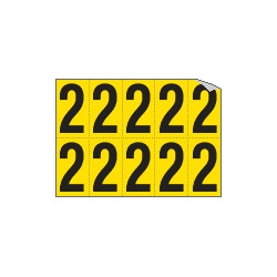Foglio n. 10 numeri autoadesivi G/N numero 2