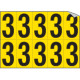 Foglio n. 10 numeri autoadesivi G/N numero 3