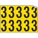 Foglio n. 10 numeri autoadesivi G/N numero 3
