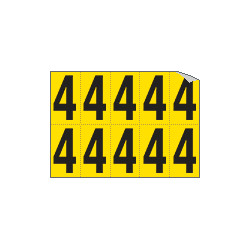 Foglio n. 10 numeri autoadesivi G/N numero 4