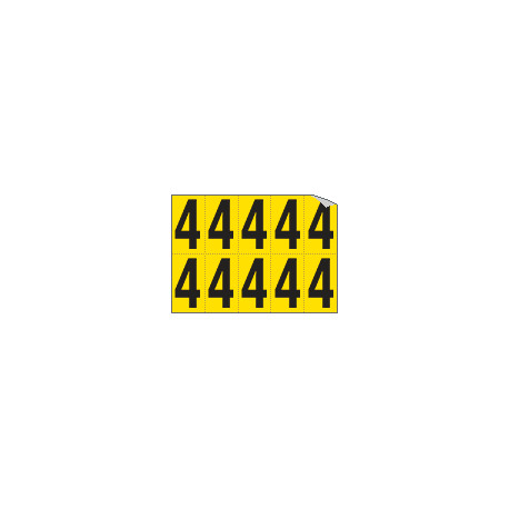 Foglio n. 10 numeri autoadesivi G/N numero 4