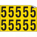 Foglio n. 10 numeri autoadesivi G/N numero 5