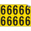 Foglio n. 10 numeri autoadesivi G/N numero 6 o 9