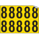 Foglio n. 10 numeri autoadesivi G/n numero 8