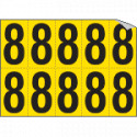 Foglio n. 10 numeri autoadesivi G/n numero 8