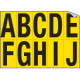 Foglio n. 10 etichette adesive G/N lett. da A a J