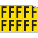 Foglio n. 10 etichette adesive G/N lettera F