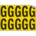 Foglio n. 10 etichette adesive G/N lettera G