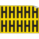 Foglio n. 10 etichette adesive G/N lettera H