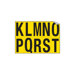 Foglio n. 10 etichette adesive G/N lett. da K a T