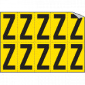 Foglio n. 10 etichette adesive G/N lettera Z