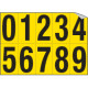 Foglio n. 10 numeri autoadesivi G/N numeri da 0 a 9