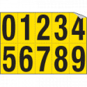 Foglio n. 10 numeri autoadesivi G/N numeri da 0 a 9