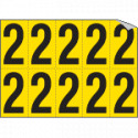 Foglio n. 10 numeri autoadesivi G/N numero 2