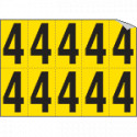 Foglio n. 10 numeri autoadesivi G/N numero 4