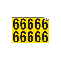 Foglio n. 10 numeri autoadesivi G/N numero 6 o 9