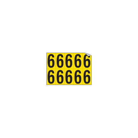 Foglio n. 10 numeri autoadesivi G/N numero 6 o 9