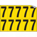Foglio n. 10 numeri autoadesivi G/N numero 7