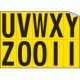 Foglio n. 10 etichette adesive G/N lett. da U a Z