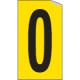 Foglio n. 1 numeri autoadesivi G/N lettera o num. 0