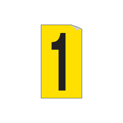 Foglio n. 1 numeri autoadesivi G/N numero 1