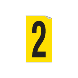 Foglio n. 1 numeri autoadesivi G/N numero 2