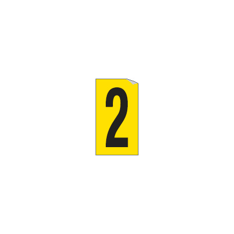 Foglio n. 1 numeri autoadesivi G/N numero 2