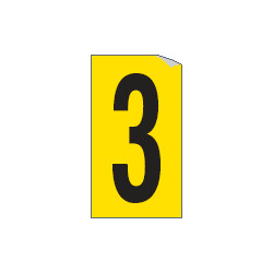 Foglio n. 1 numeri autoadesivi G/N numero 3