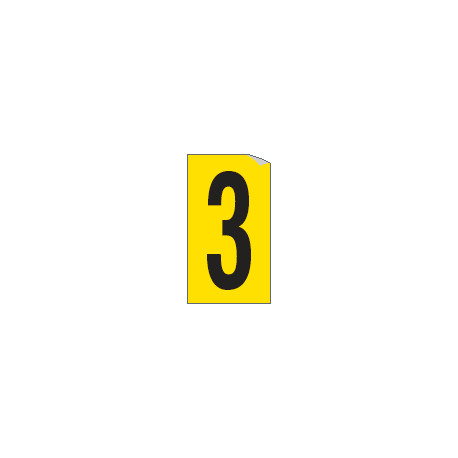 Foglio n. 1 numeri autoadesivi G/N numero 3