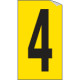 Foglio n. 1 numeri autoadesivi G/N numero 4