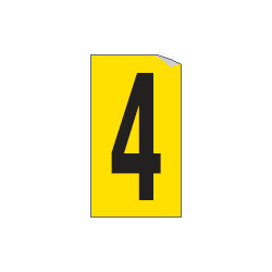 Foglio n. 1 numeri autoadesivi G/N numero 4