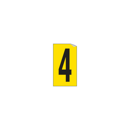 Foglio n. 1 numeri autoadesivi G/N numero 4