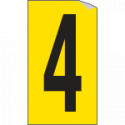 Foglio n. 1 numeri autoadesivi G/N numero 4