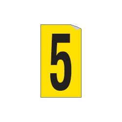Foglio n. 1 numeri autoadesivi G/N numero 5