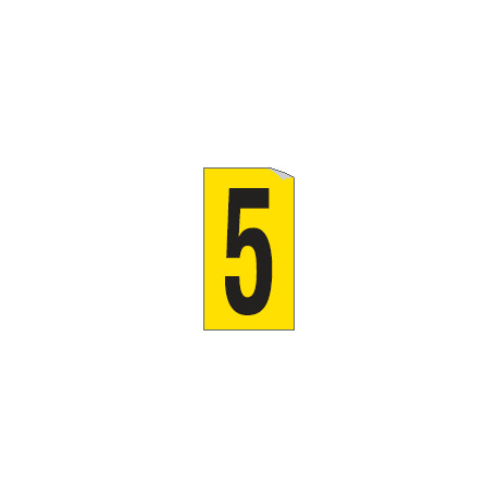 Foglio n. 1 numeri autoadesivi G/N numero 5