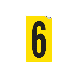 Foglio n. 1 numeri autoadesivi G/N numero 6 o 9