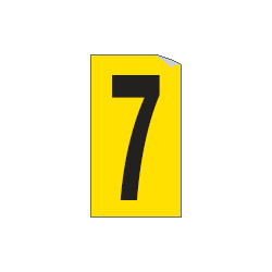 Foglio n. 1 numeri autoadesivi G/N numero 7
