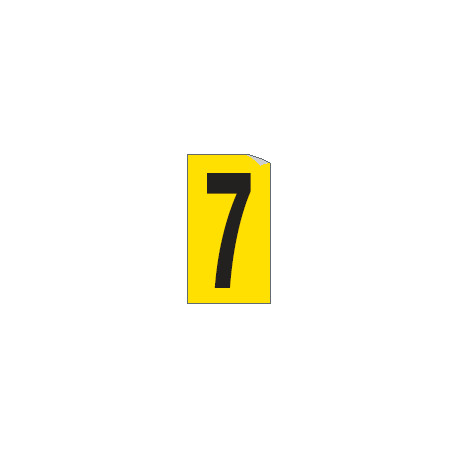 Foglio n. 1 numeri autoadesivi G/N numero 7