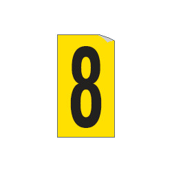 Foglio n. 1 numeri autoadesivi G/N numero 8