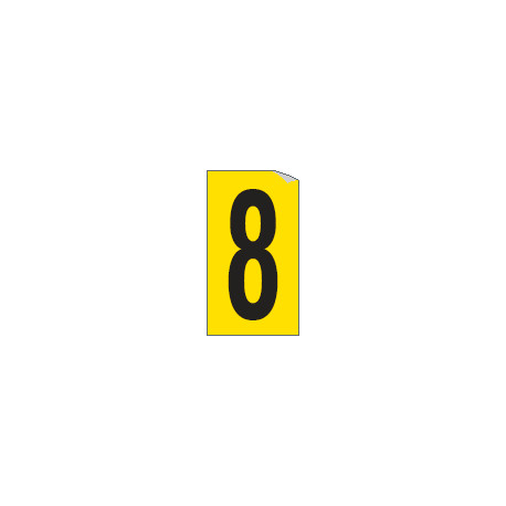 Foglio n. 1 numeri autoadesivi G/N numero 8
