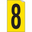 Foglio n. 1 numeri autoadesivi G/N numero 8