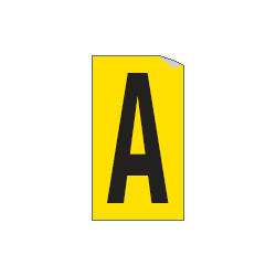 Foglio n. 1 etichette adesive G/N lettera A