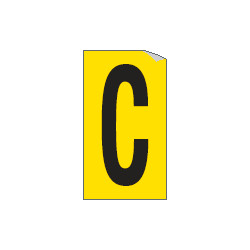 Foglio n. 1 etichette adesive G/N lettera C