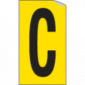 Foglio n. 1 etichette adesive G/N lettera C