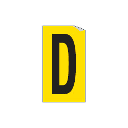 Foglio n. 1 etichette adesive G/N lettera D