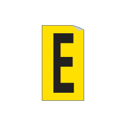Foglio n. 1 etichette adesive G/N lettera E