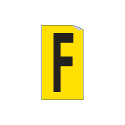 Foglio n. 1 etichette adesive G/N lettera F