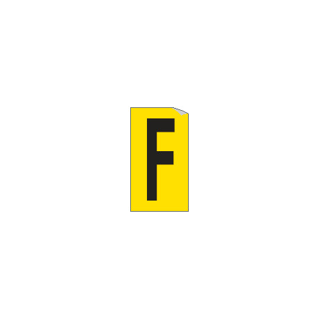 Foglio n. 1 etichette adesive G/N lettera F